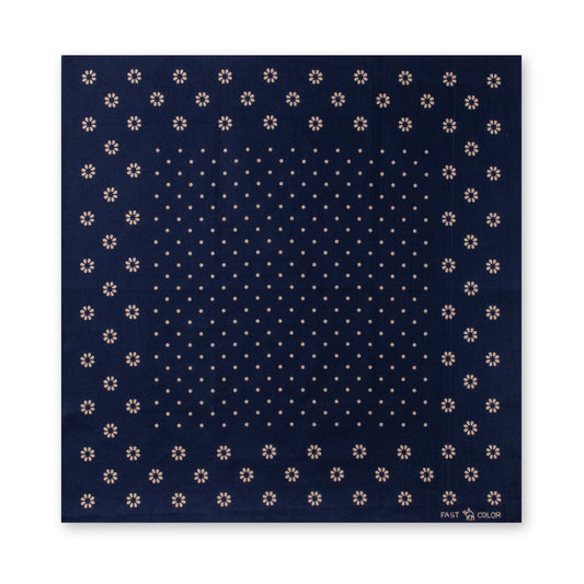 One Ear Brand_“Daisy” 50 x 50 Navy