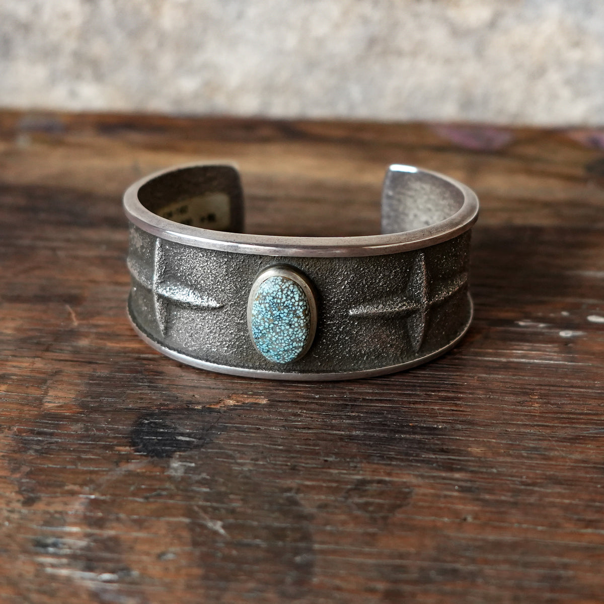 Darryl Begay Bangle, Sterling Silver & #8 Turquoise