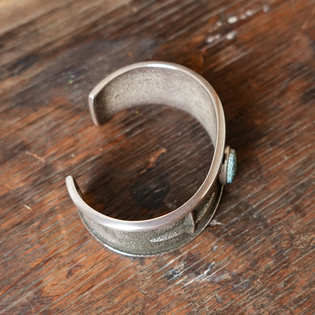 Darryl Begay Bangle, Sterling Silver & #8 Turquoise
