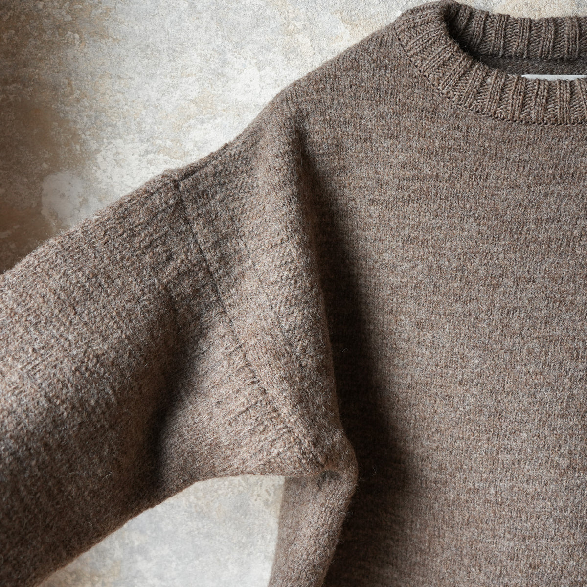 PREQUEL_K1001 Fisherman's Sweater (Brown)
