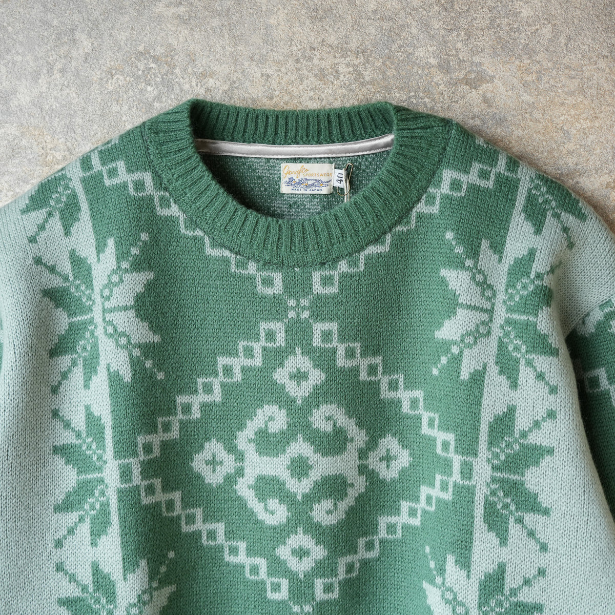 G&F Co. Jacquard Knit, Green