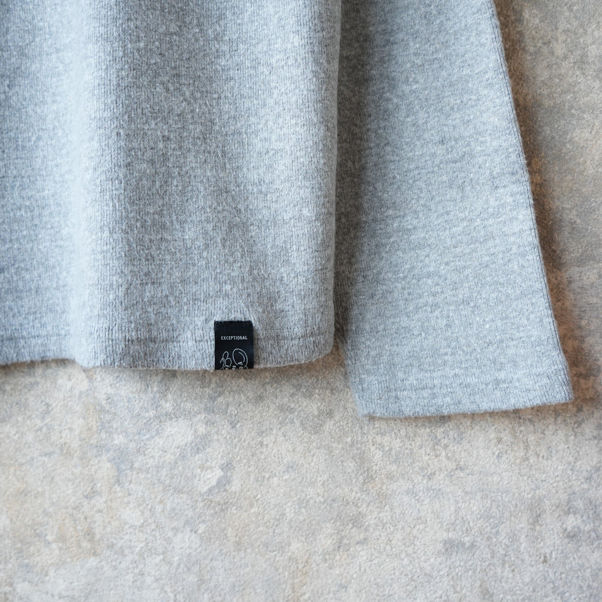 PREQUEL_C1008 Henley Cotton Rib L/S T-Shirt (Gray)