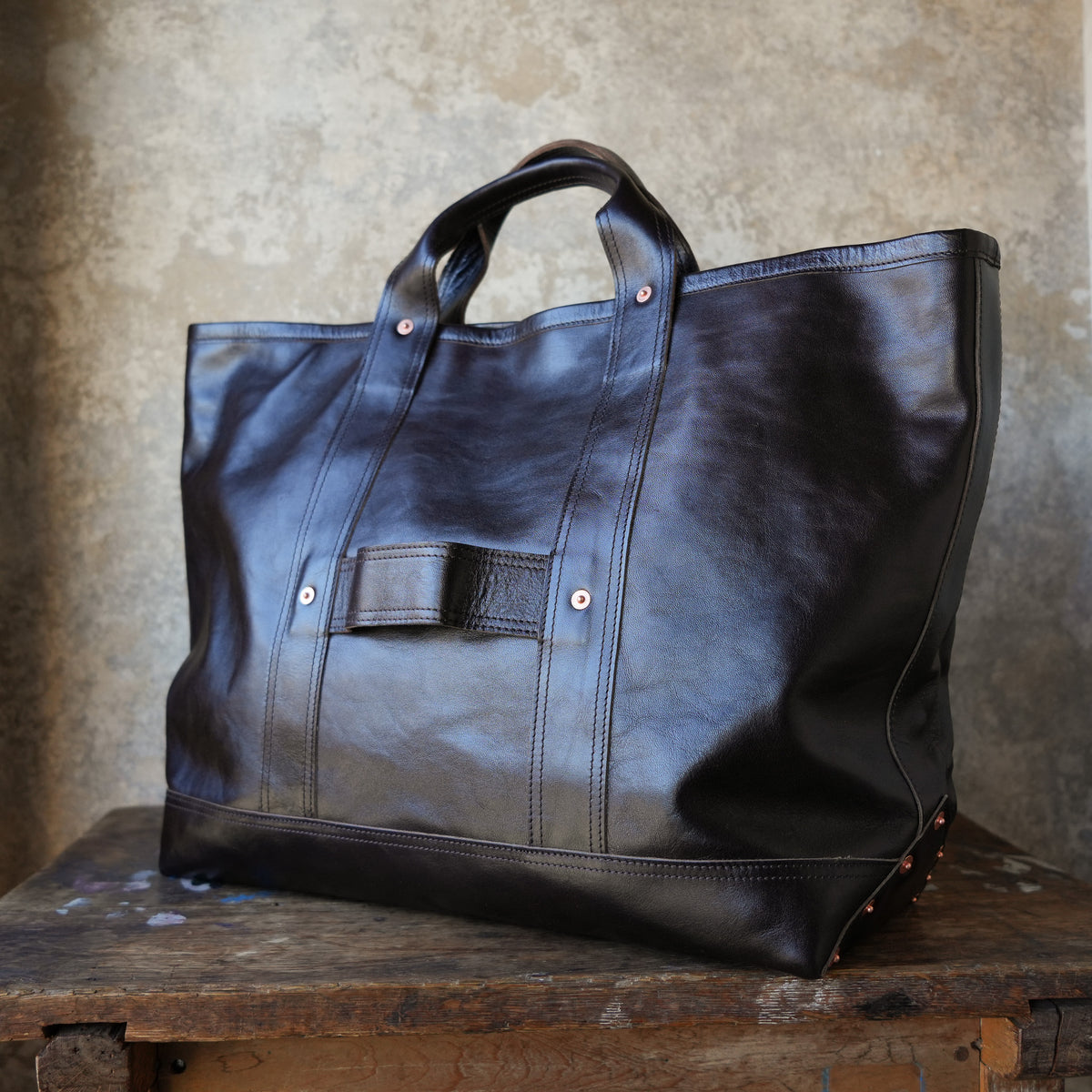 INCEPTION_IPHSB-19_HORSE HIDE COAL BAG (LARGE) _Brown