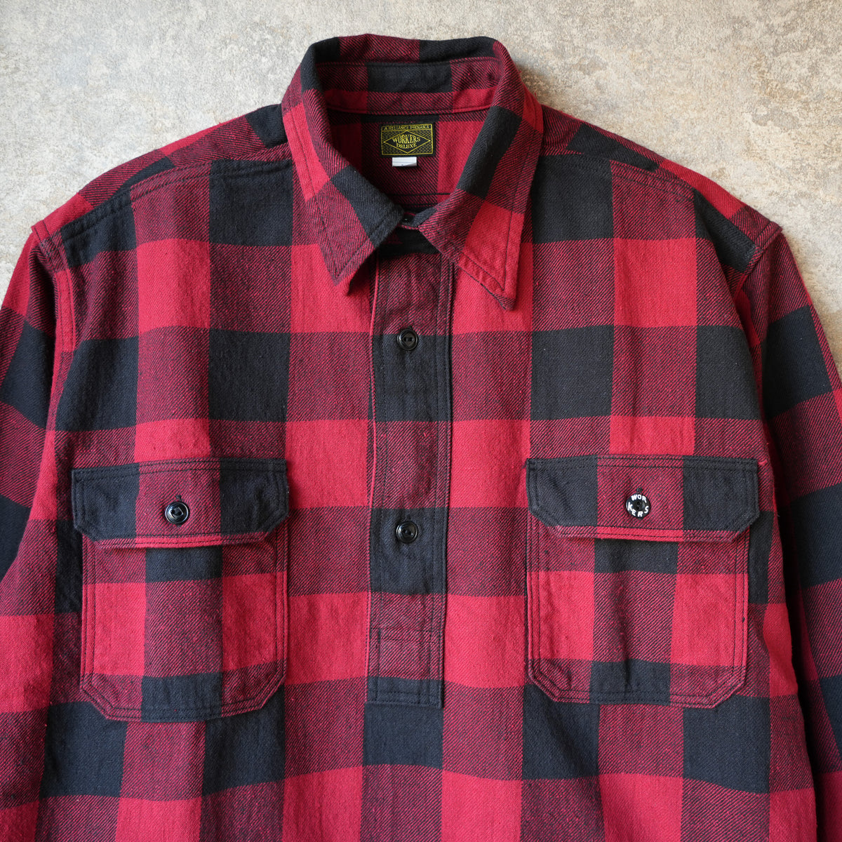 WORKERS_Outdoor Deluxe Shirt_Pullover_Buffalo Check_Red