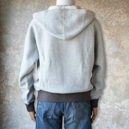 LOOP&WEFT_LCS 1009_SUPER FLUFFY KNIT RAGLAN AFTER HOODIE_2-TONE OLD MELANGE GRAY