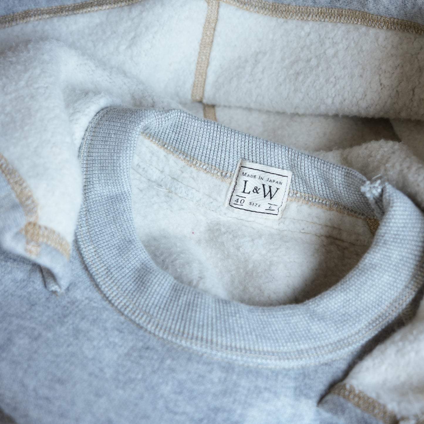 LOOP&WEFT_LCS 1009_SUPER FLUFFY KNIT RAGLAN AFTER HOODIE_2-TONE OLD MELANGE GRAY