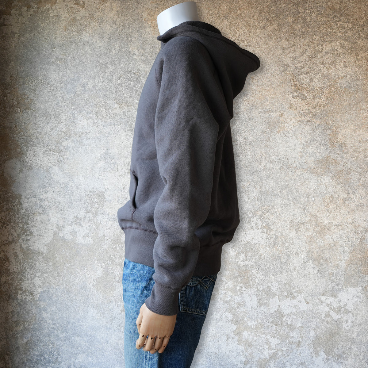 LOOP & WEFT_LCS 1009_SUPER FLUFFY KNIT RAGLAN AFTER HOODIE_CLASSIC BLACK