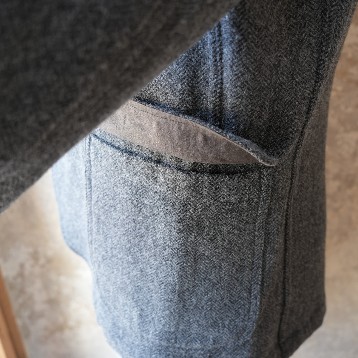 WORKERS_Lounge Jacket_Wool Cotton Tweed