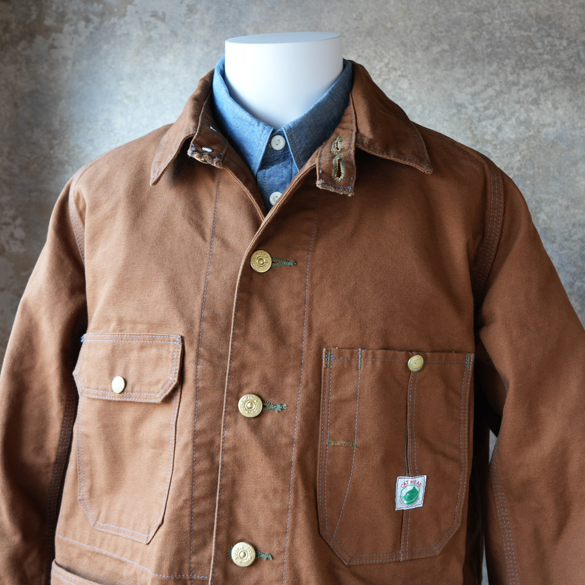 TCB Jeans_Cat Head Jacket_Brown Canvas