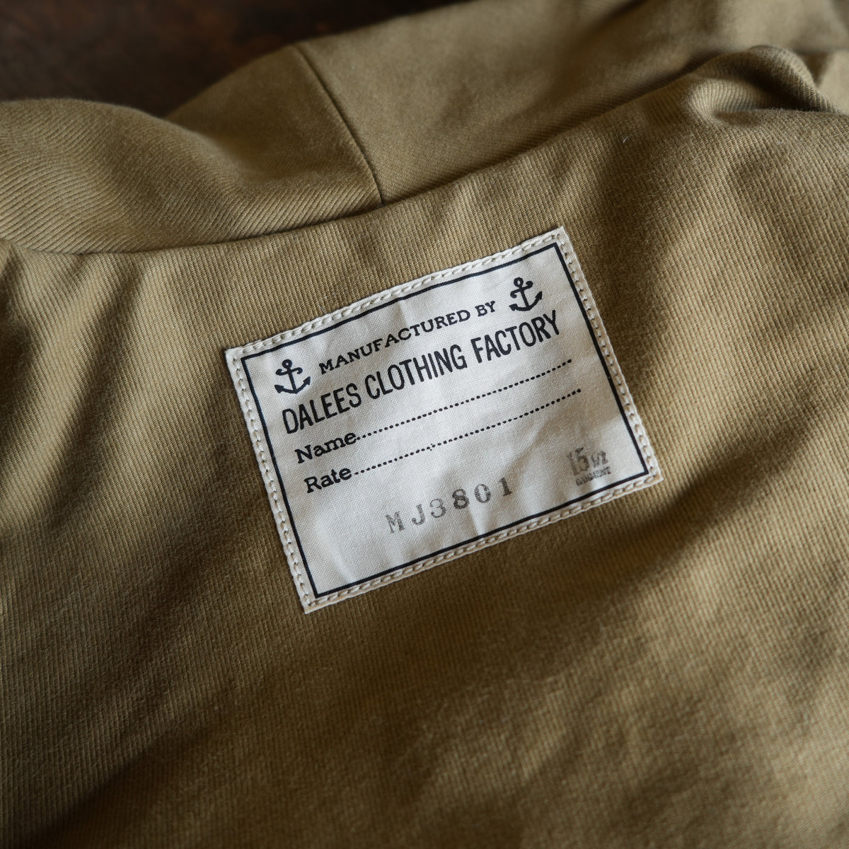 DALEE'S&CO_MJ3801_1938s MOTOR JACKET_KHAKI
