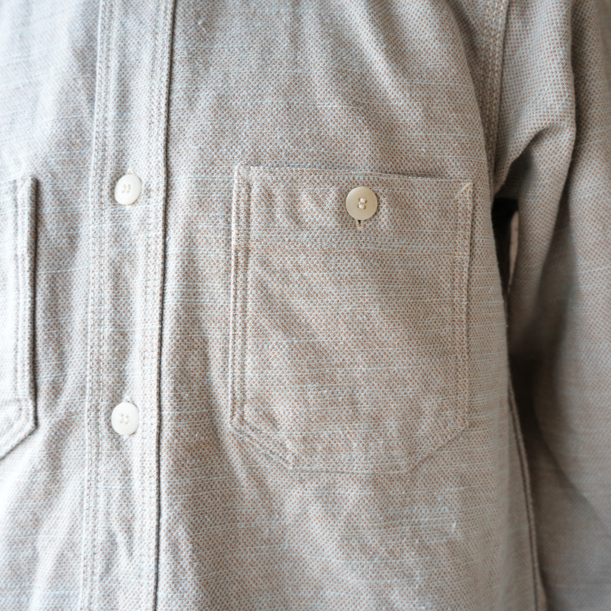 SAMURAI JEANS_SMN25-01_Plain Flannel Shirt_Blue