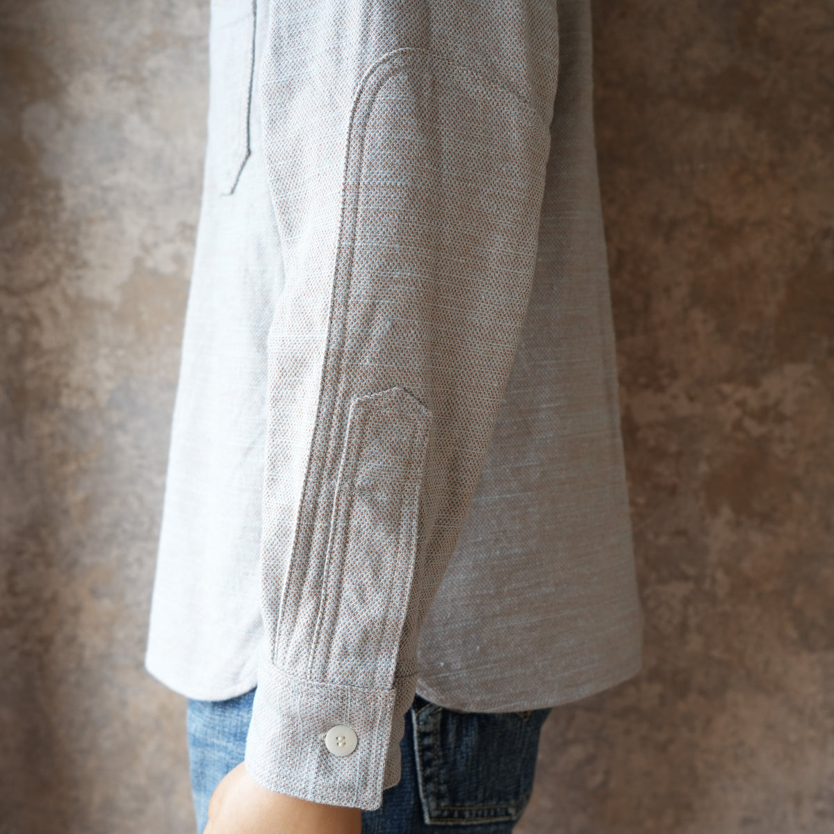 SAMURAI JEANS_SMN25-01_Plain Flannel Shirt_Blue