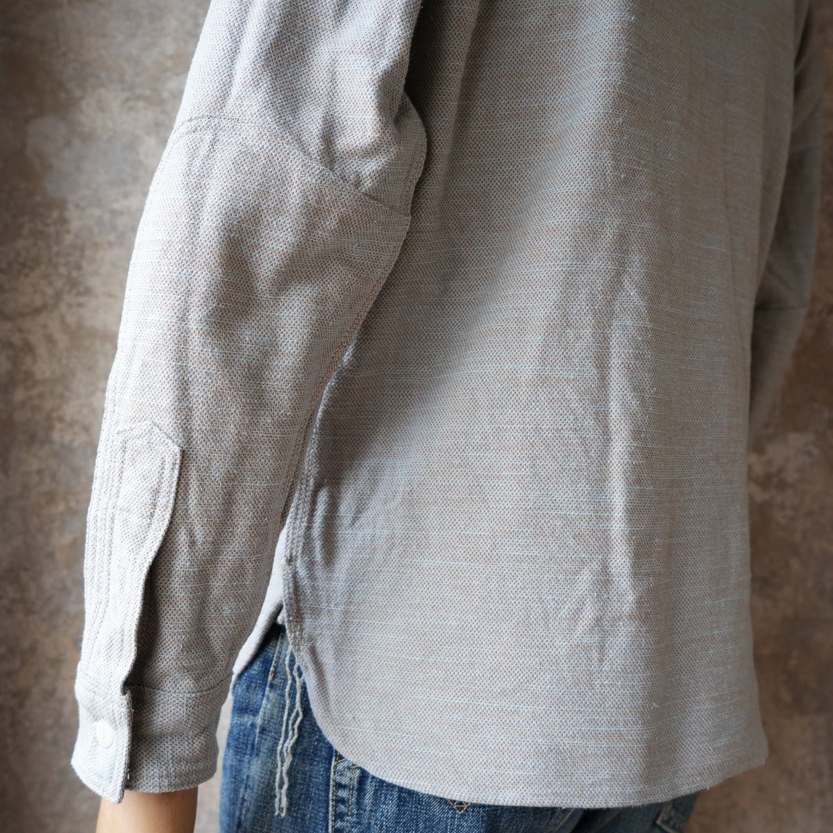 SAMURAI JEANS_SMN25-01_Plain Flannel Shirt_Blue
