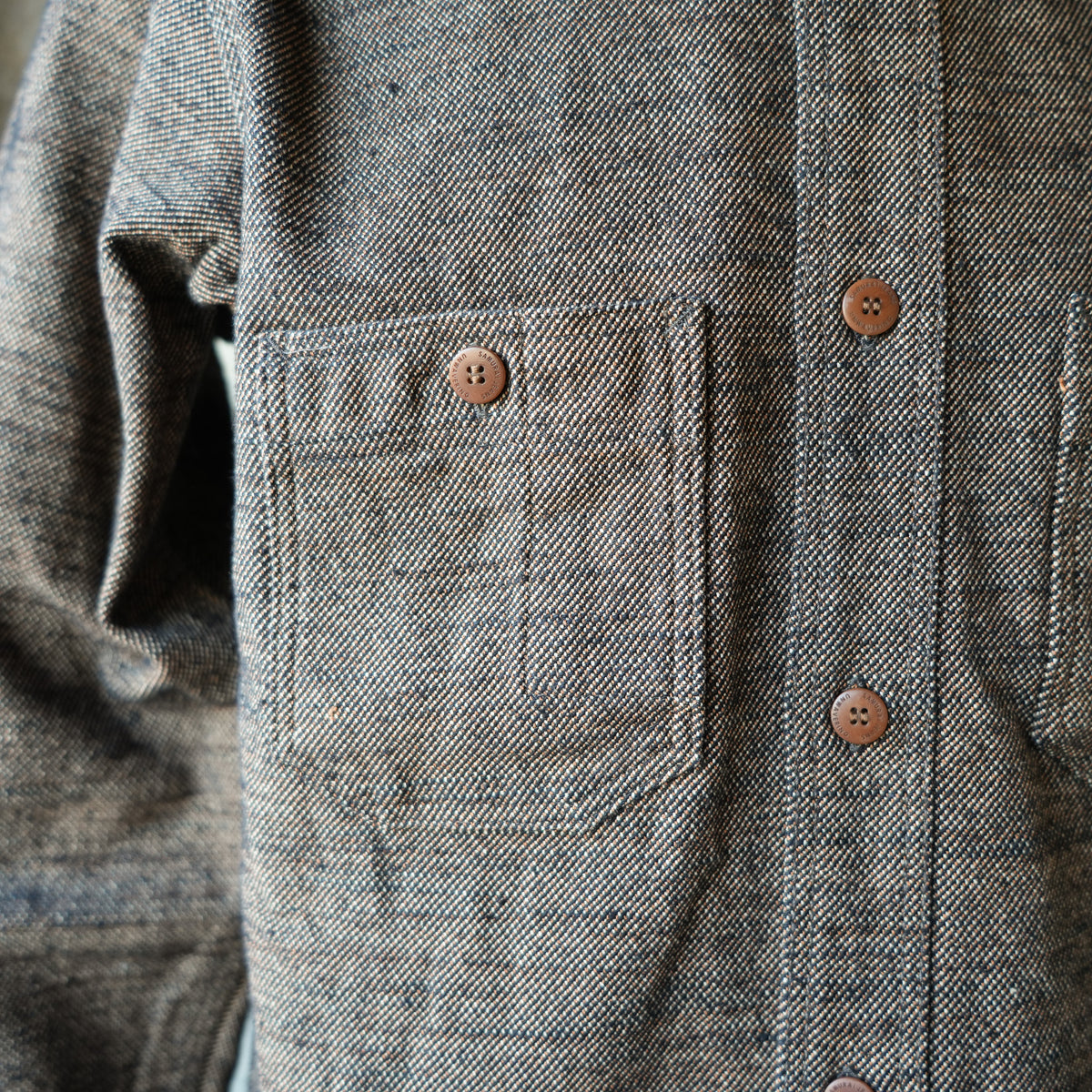 SAMURAI JEANS_SMN25-01_Plain Flannel Shirt_Black