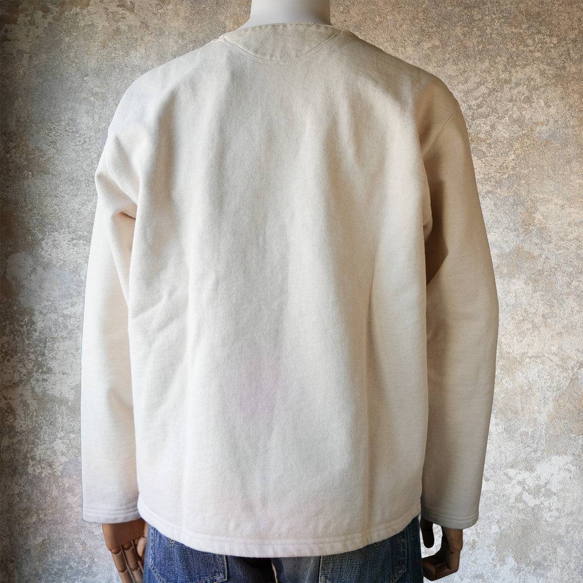 PREQUEL_C1011 Henley Sweatshirt (Natural)