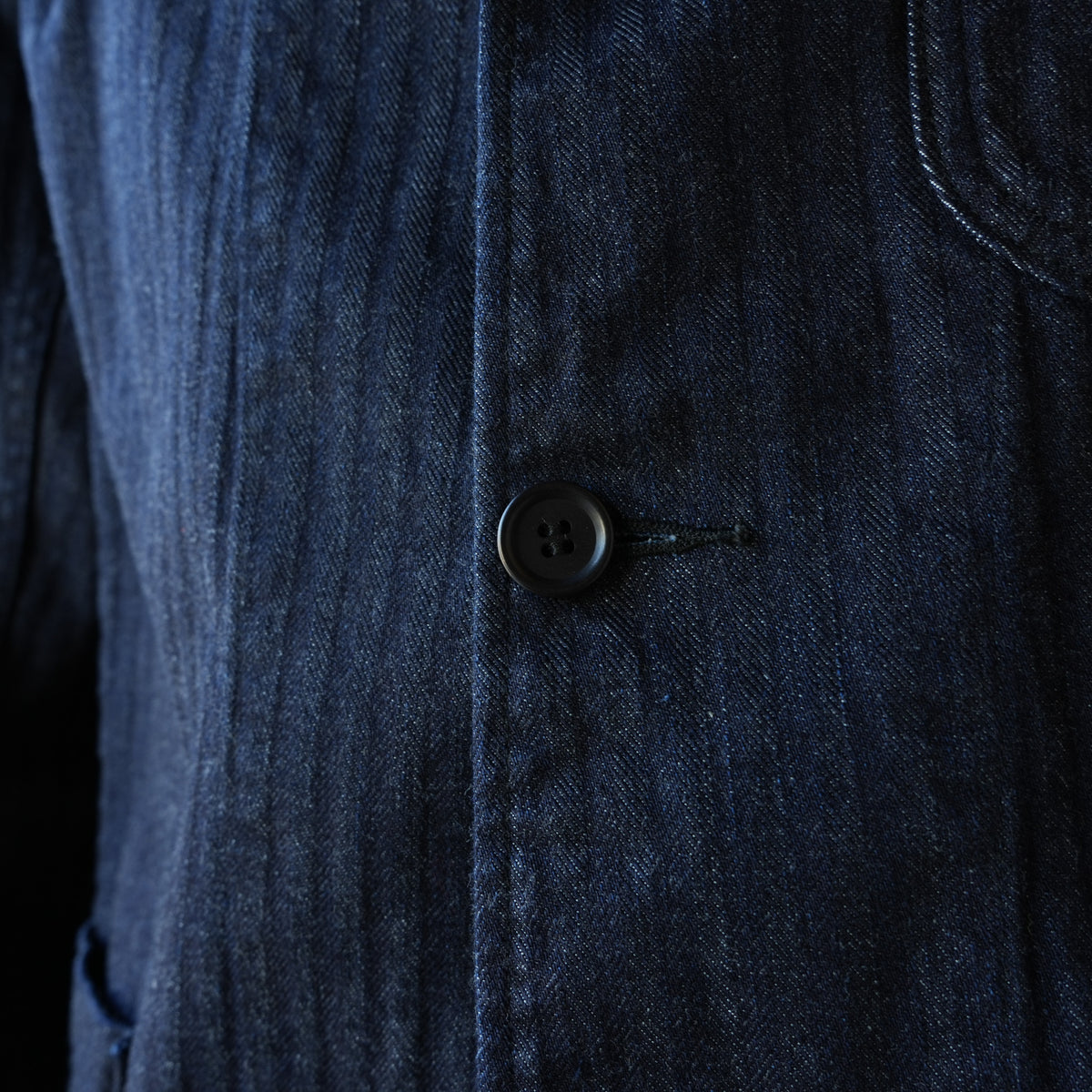 WORKERS Lounge Jacket Indigo Herringbone