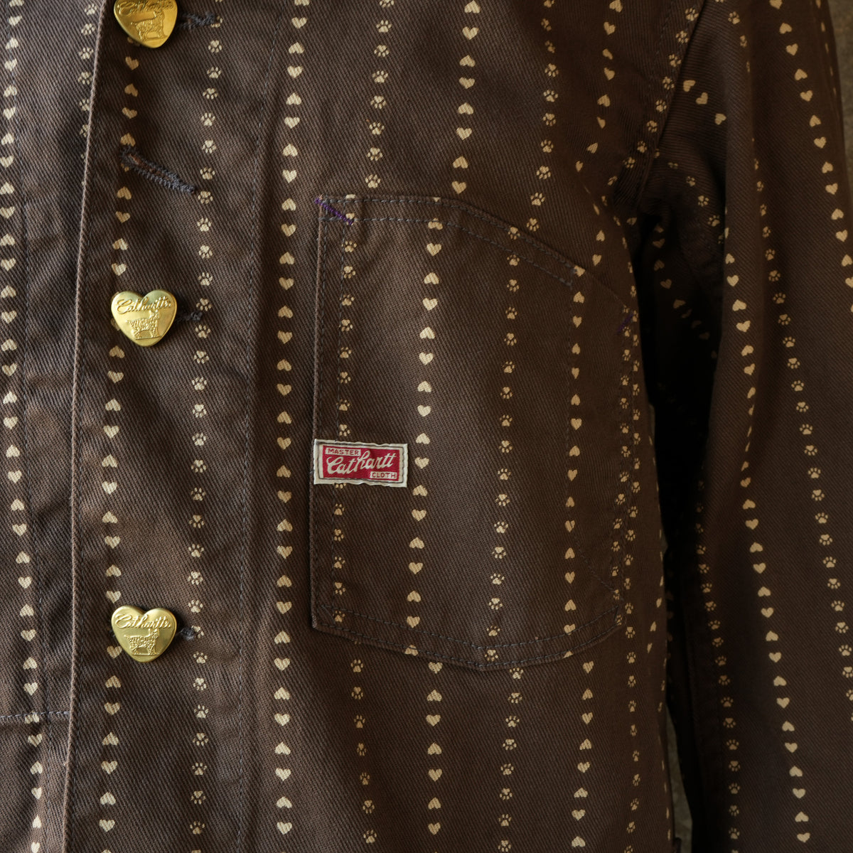 TCB Jeans_Cathartt Chore Coat_Brown Paw Stripe