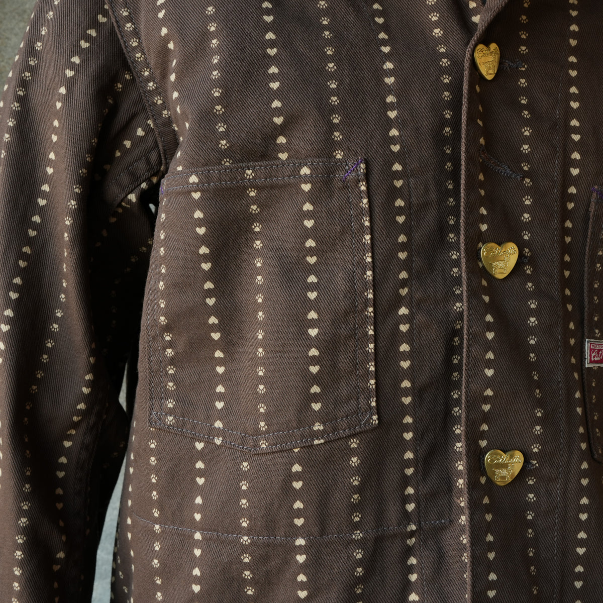 TCB Jeans_Cathartt Chore Coat_Brown Paw Stripe