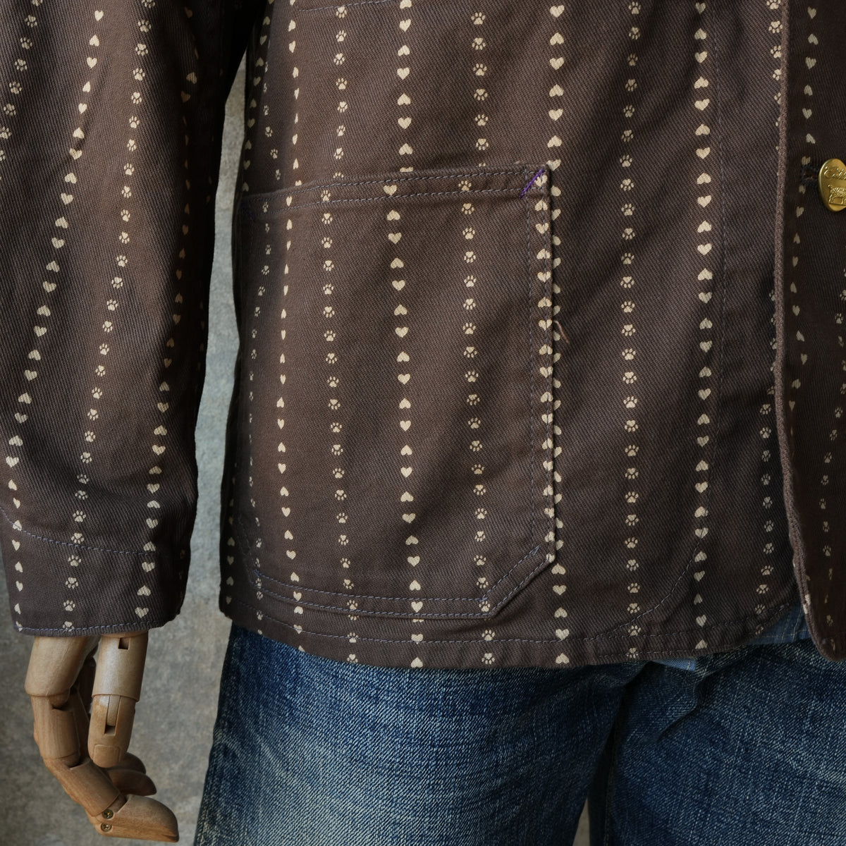 TCB Jeans_Cathartt Chore Coat_Brown Paw Stripe
