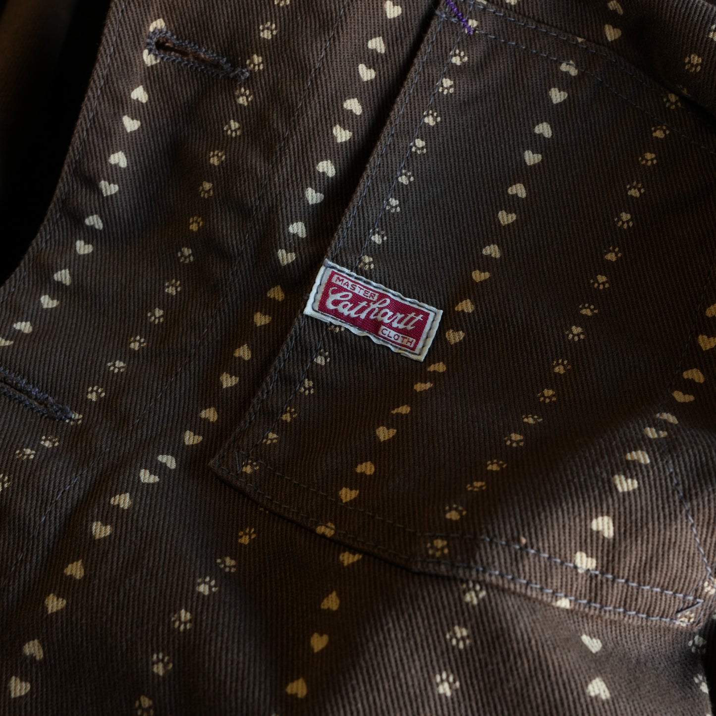 TCB Jeans_Cathartt Chore Coat_Brown Paw Stripe