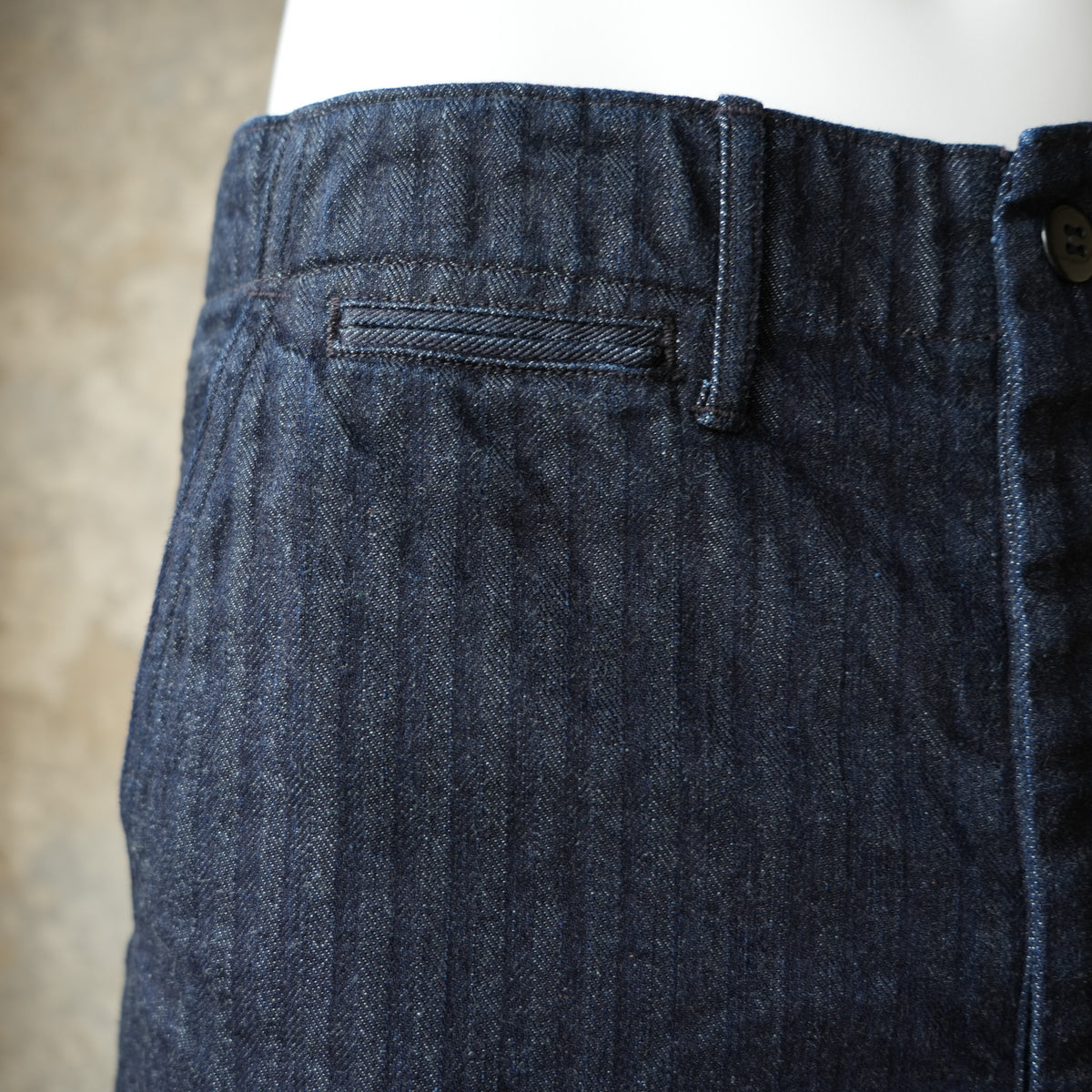 WORKERS_Officer Trousers_Indigo Herringbone