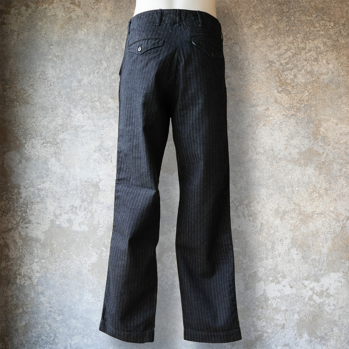 WORKERS_Officer Trousers_Indigo Herringbone