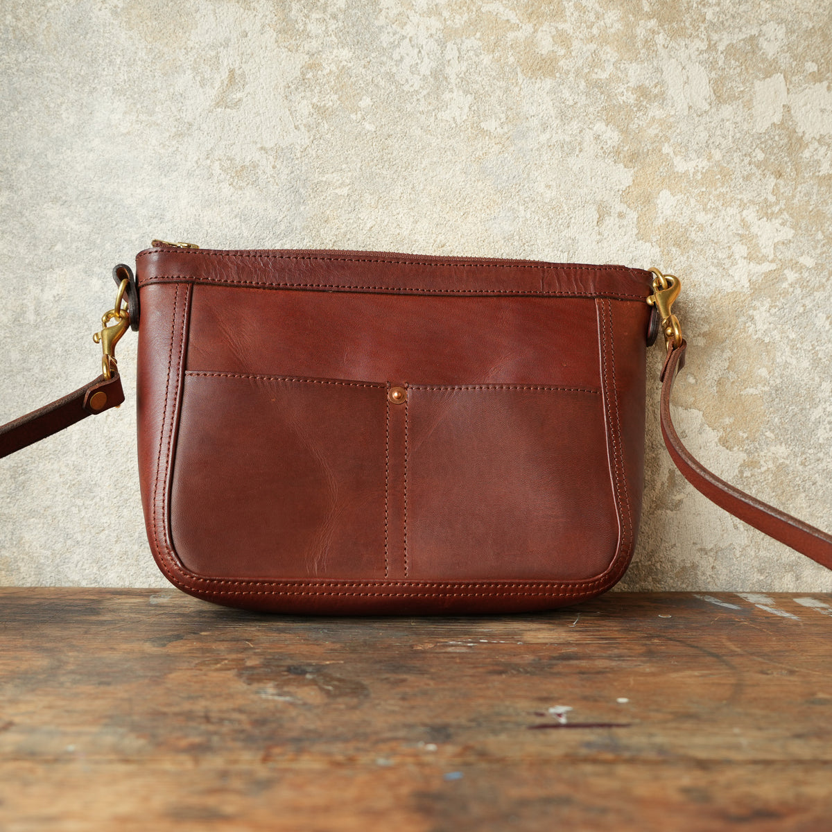 VASCO_VS-313L_LEATHER TELEPHONE SHOULDER BAG_SMALL_CAMEL