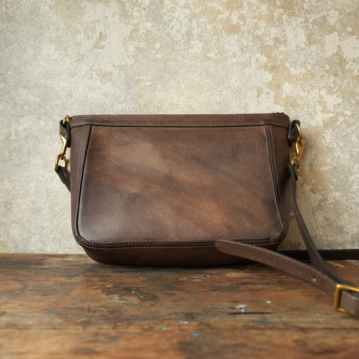 VASCO_VS-313L_LEATHER TELEPHONE SHOULDER BAG_SMALL_GRAY