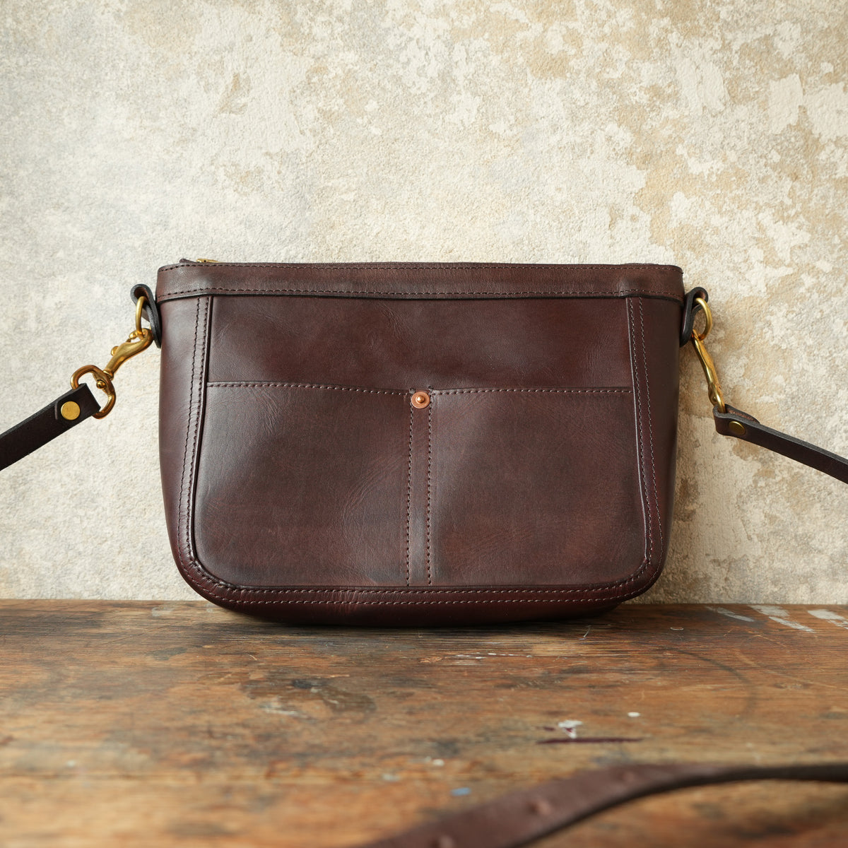 VASCO_VS-313L_LEATHER TELEPHONE SHOULDER BAG_SMALL_BROWN