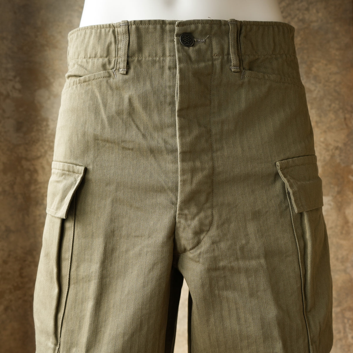 WORKERS M43 Trousers Mod Khaki Herringbone