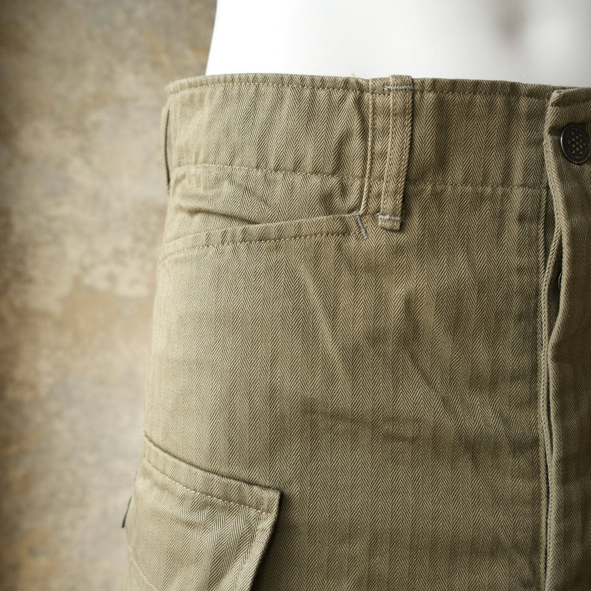 WORKERS M43 Trousers Mod Khaki Herringbone