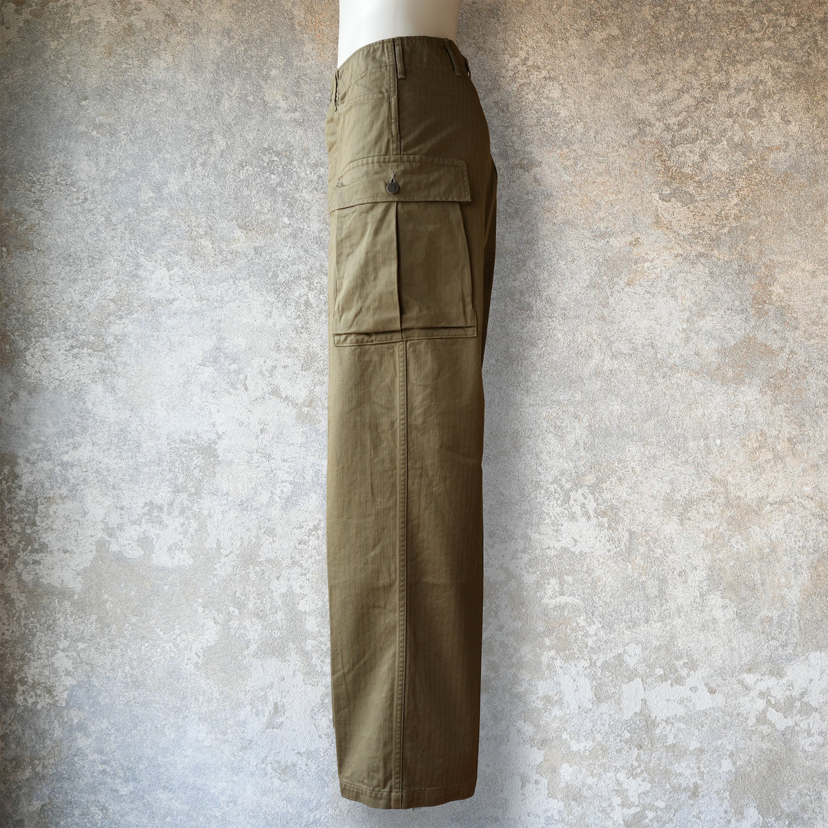 WORKERS M43 Trousers Mod Khaki Herringbone