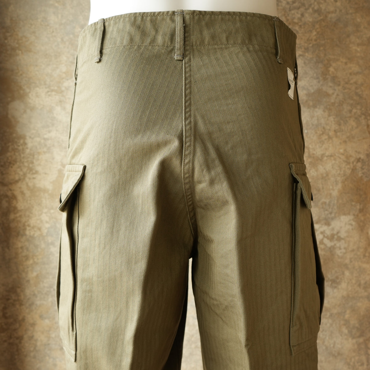 WORKERS M43 Trousers Mod Khaki Herringbone
