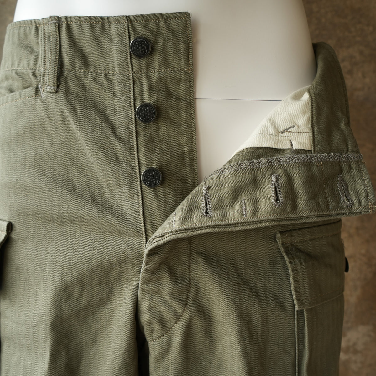 WORKERS M43 Trousers Mod_OD Herringbone