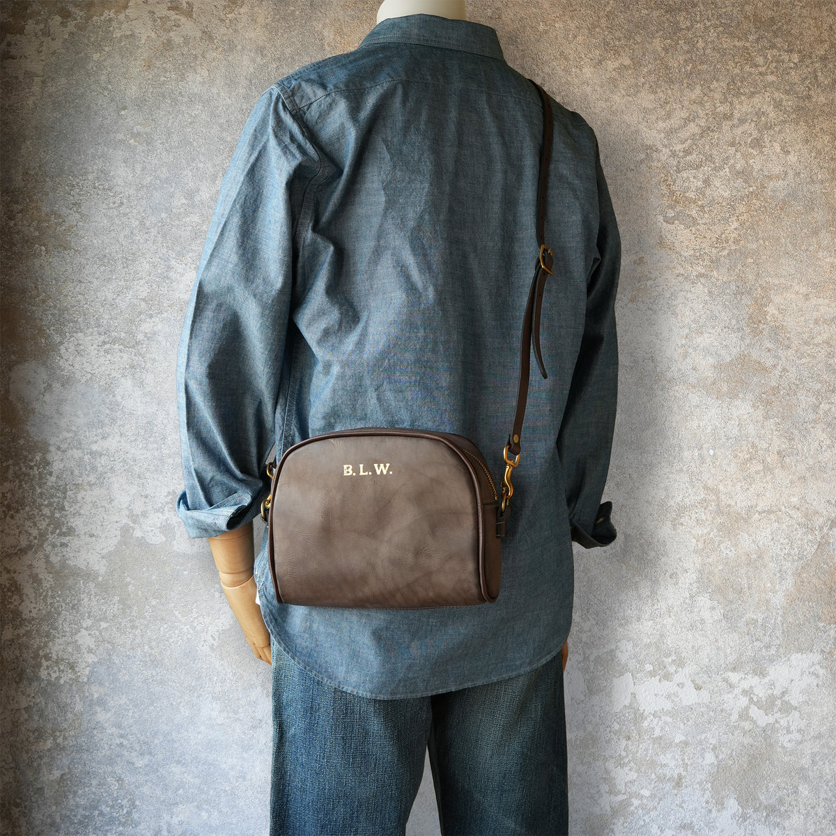 VASCO_VS-296L LEATHER OFFICER POUCH BAG_GRAY