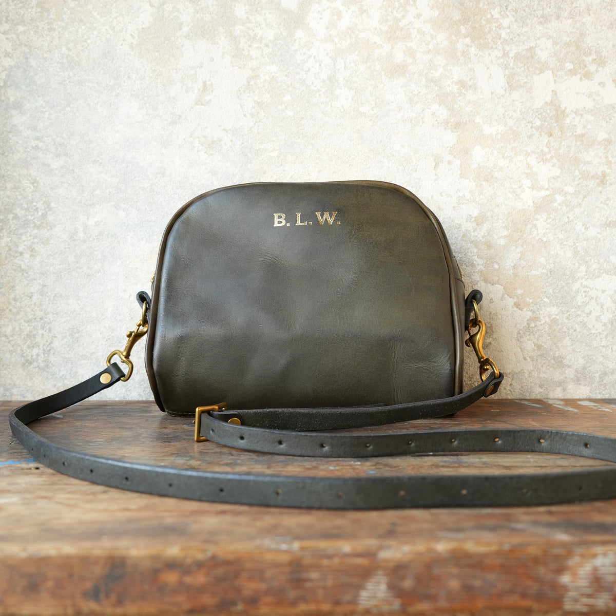 VASCO_VS-296L LEATHER OFFICER POUCH BAG_OLIVE