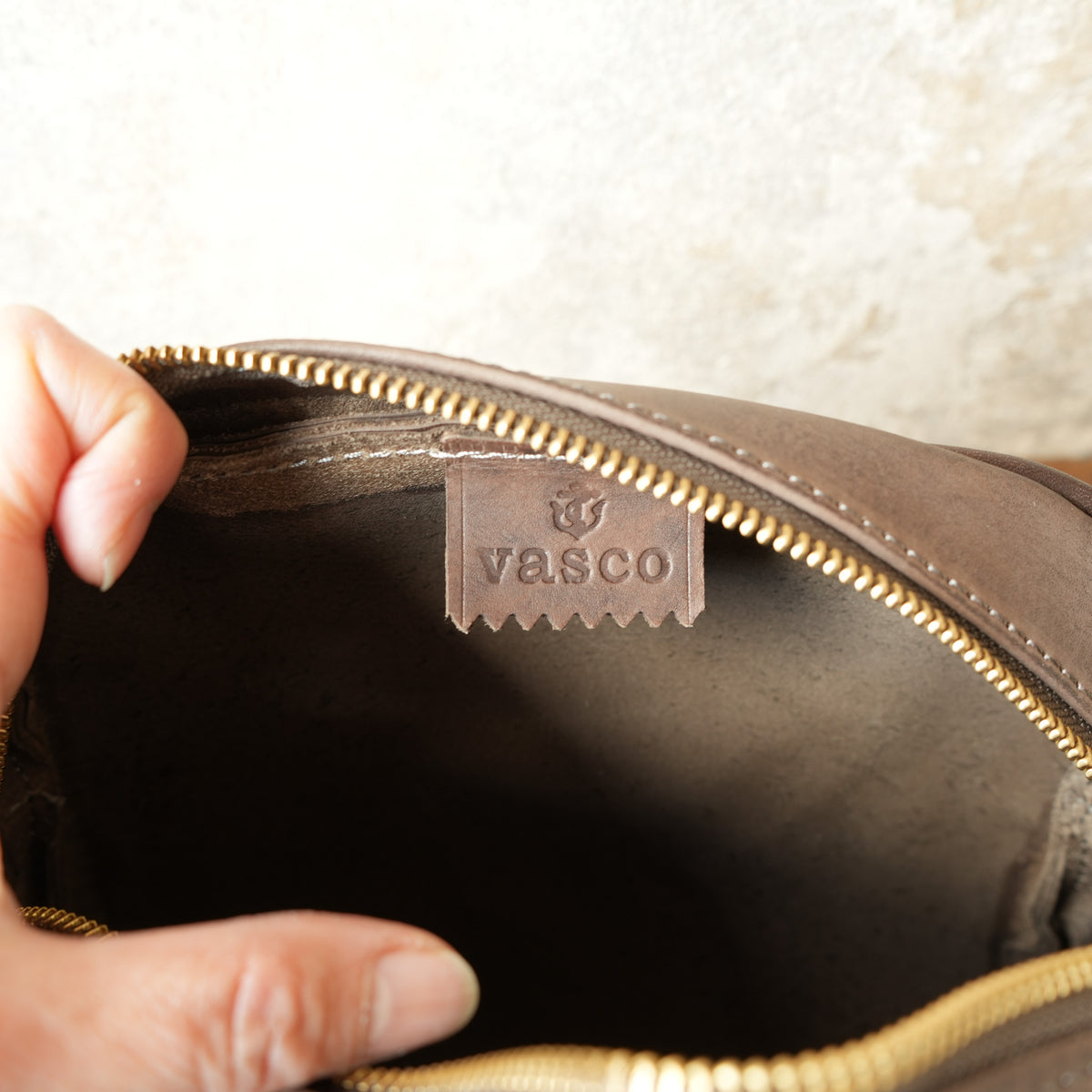 VASCO_VS-296L LEATHER OFFICER POUCH BAG_GRAY