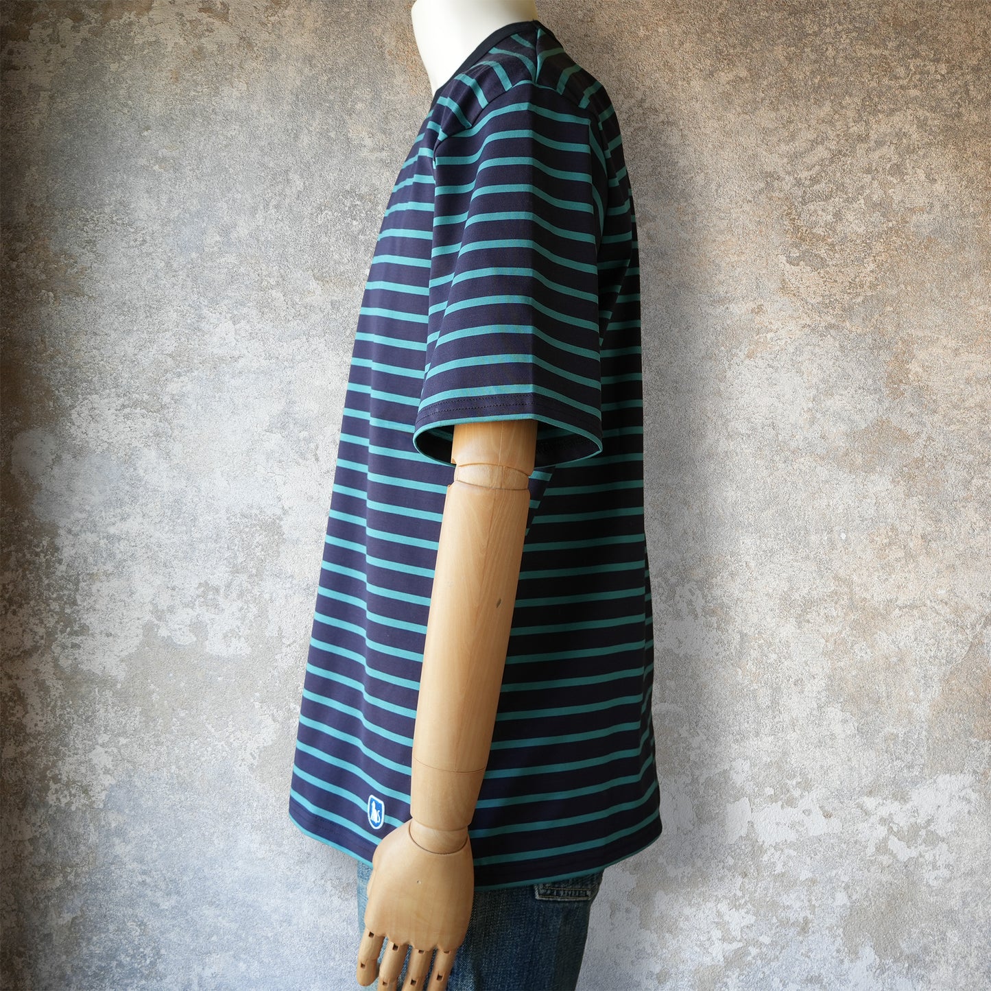 WORKERS_Border T_Short Sleeve_c#E/ Neongelb x Marine