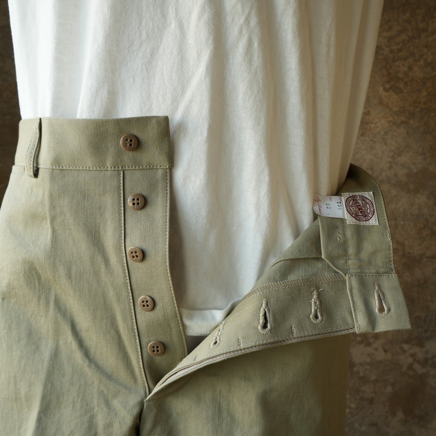 G&F Co._AFTER WAR TROUSERS_KHAKI