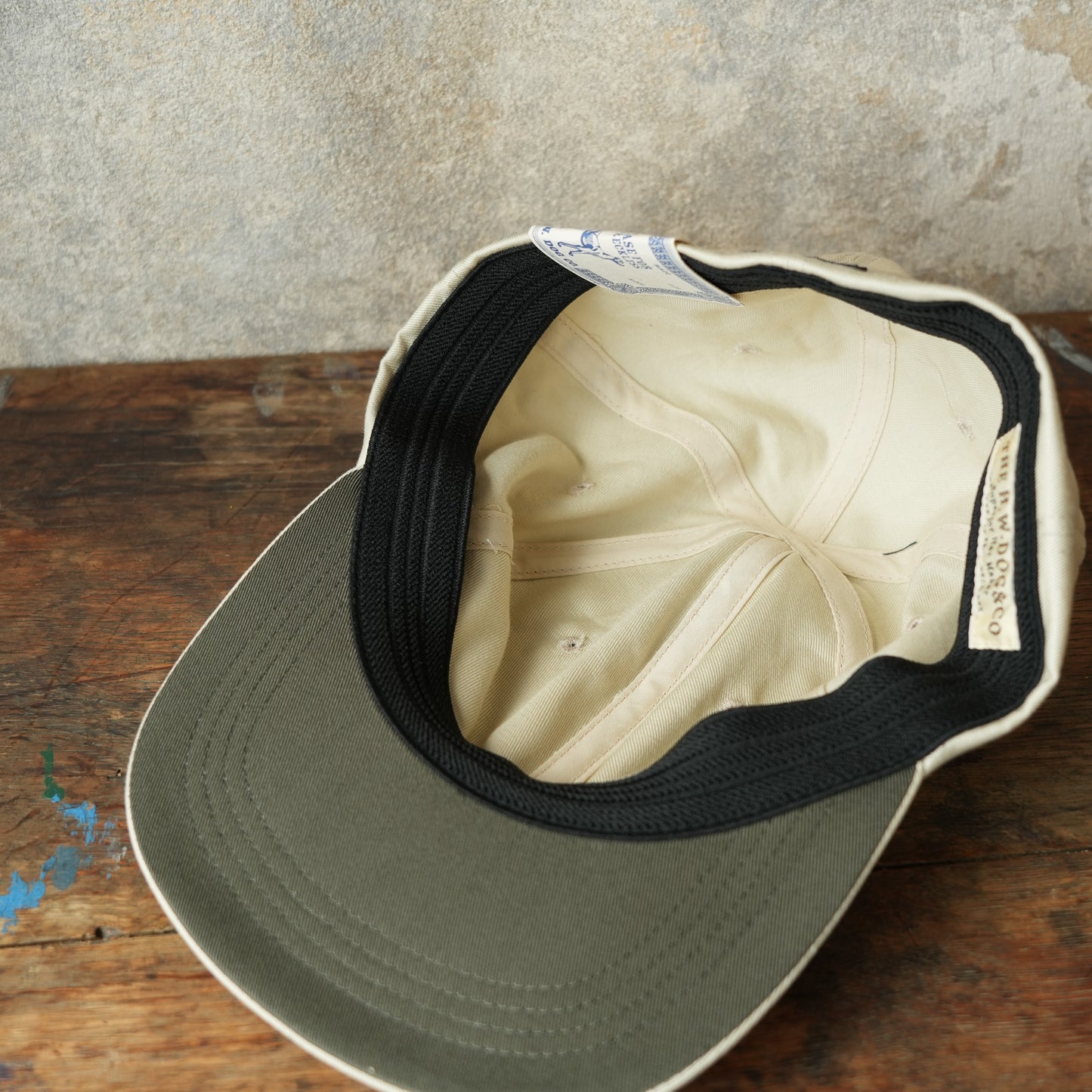 THE H.W.DOG&CO_D-01130_WASHED BIKERS CAP_BEIGE