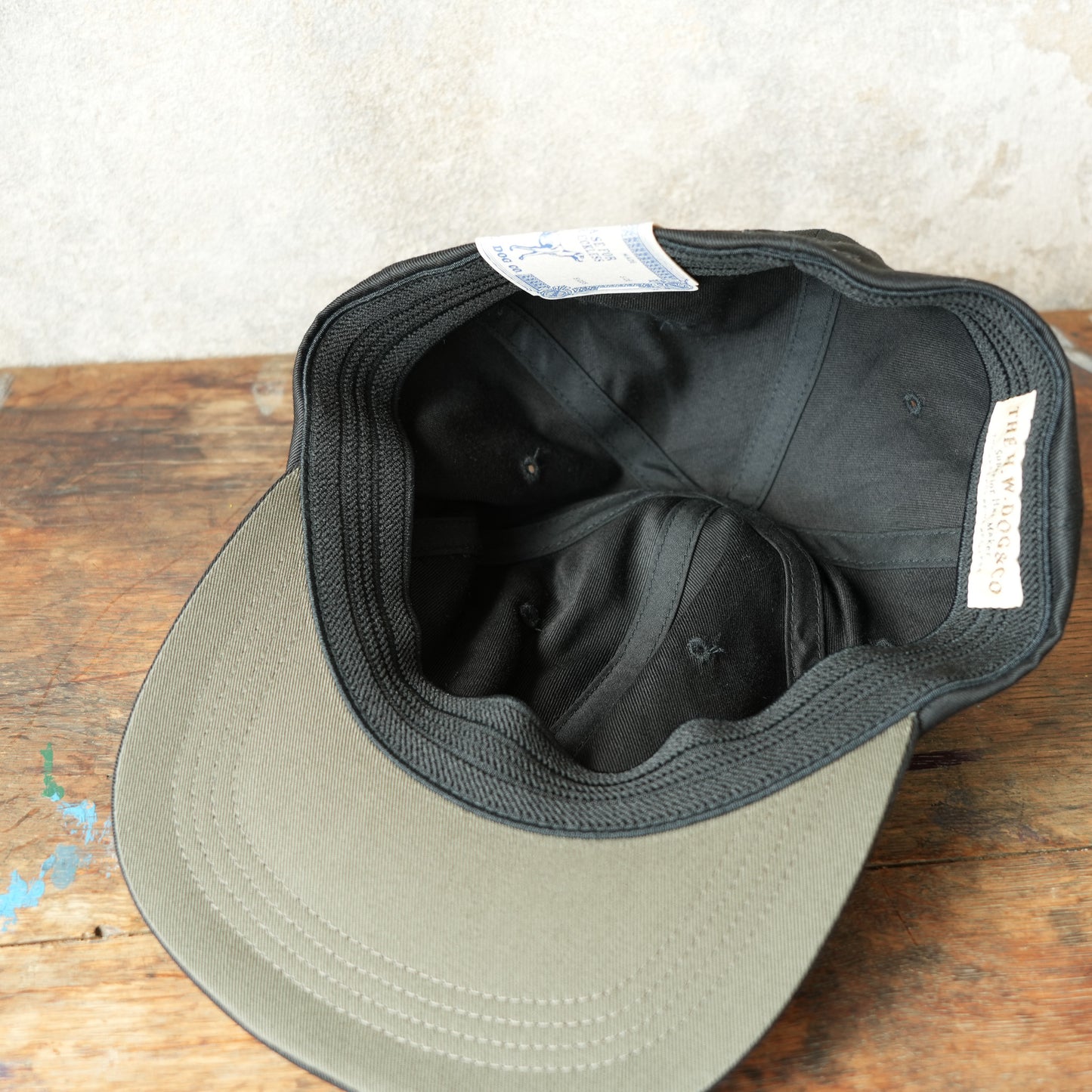 THE H.W.DOG&CO_D-01130_WASHED BIKERS CAP_BLACK