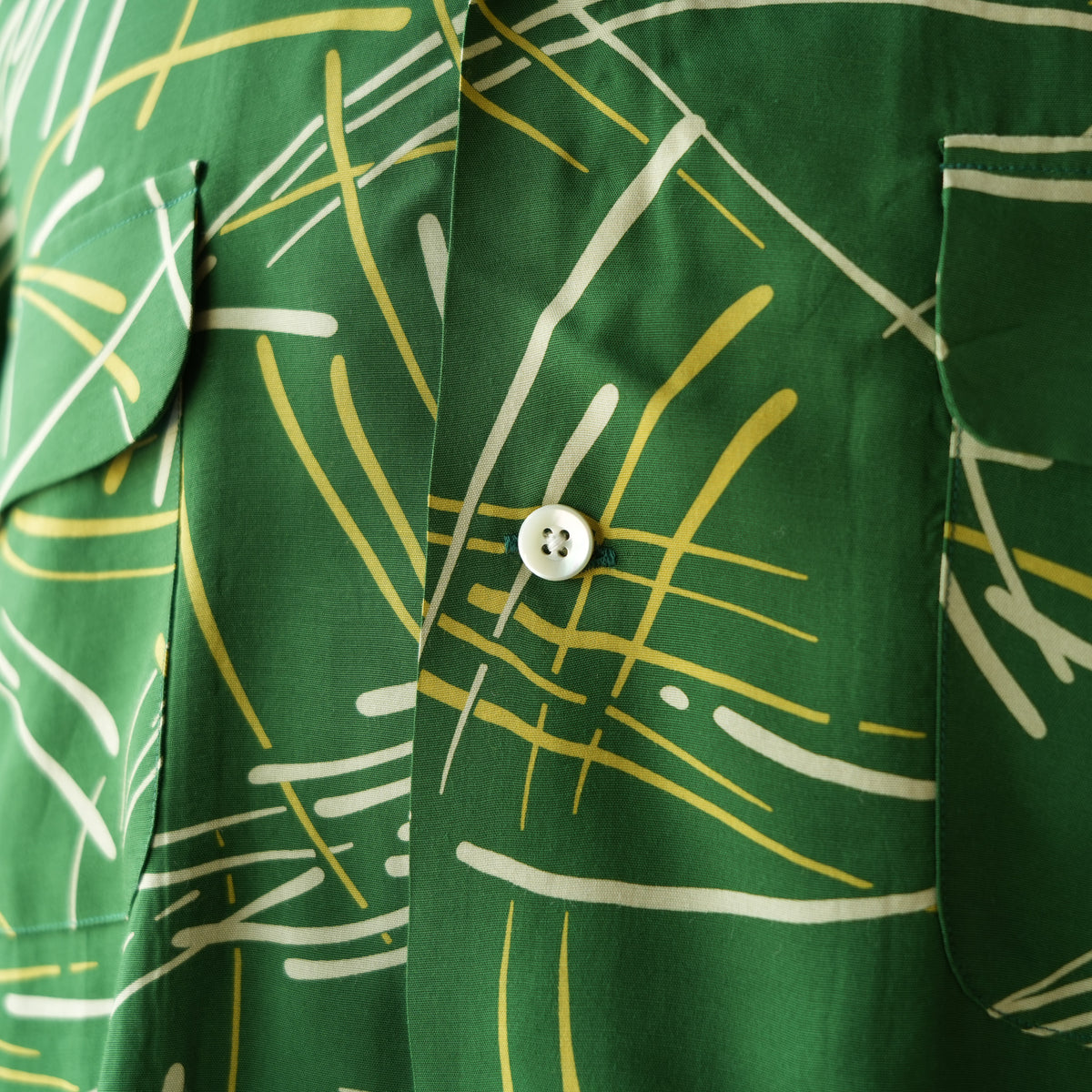 G&F Co. _HAWAIIAN SHIRT L/S (FIREWORKS)_GREEN