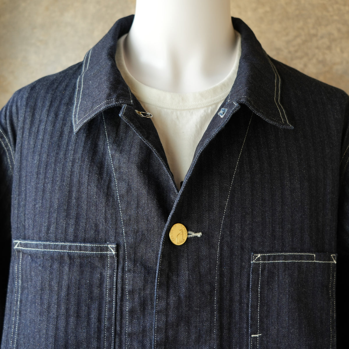 WORKERS_QUEEN OF THE ROAD Jacket_10oz Indigo Herringbone