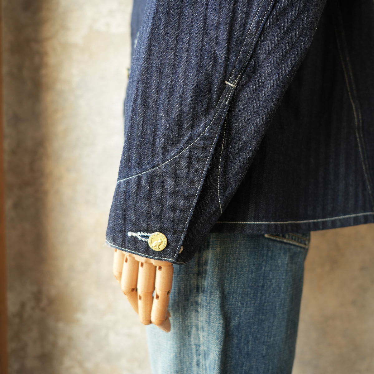 WORKERS_QUEEN OF THE ROAD Jacket_10oz Indigo Herringbone