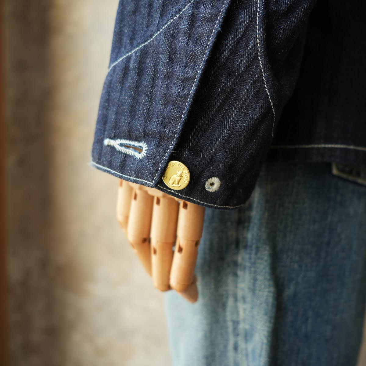 WORKERS_QUEEN OF THE ROAD Jacket_10oz Indigo Herringbone