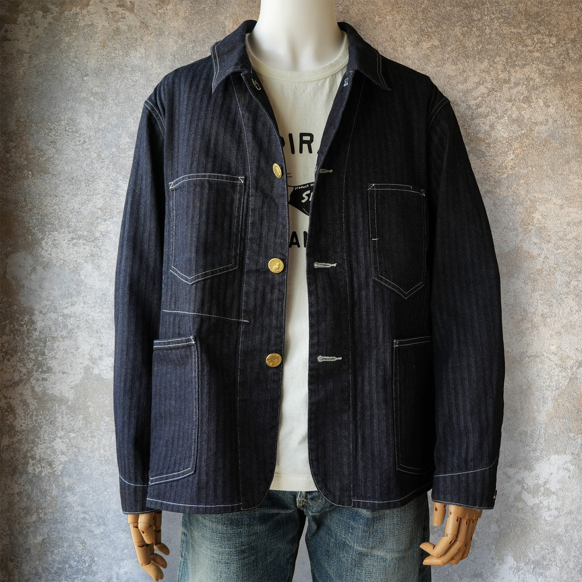 WORKERS_QUEEN OF THE ROAD Jacket_10oz Indigo Herringbone
