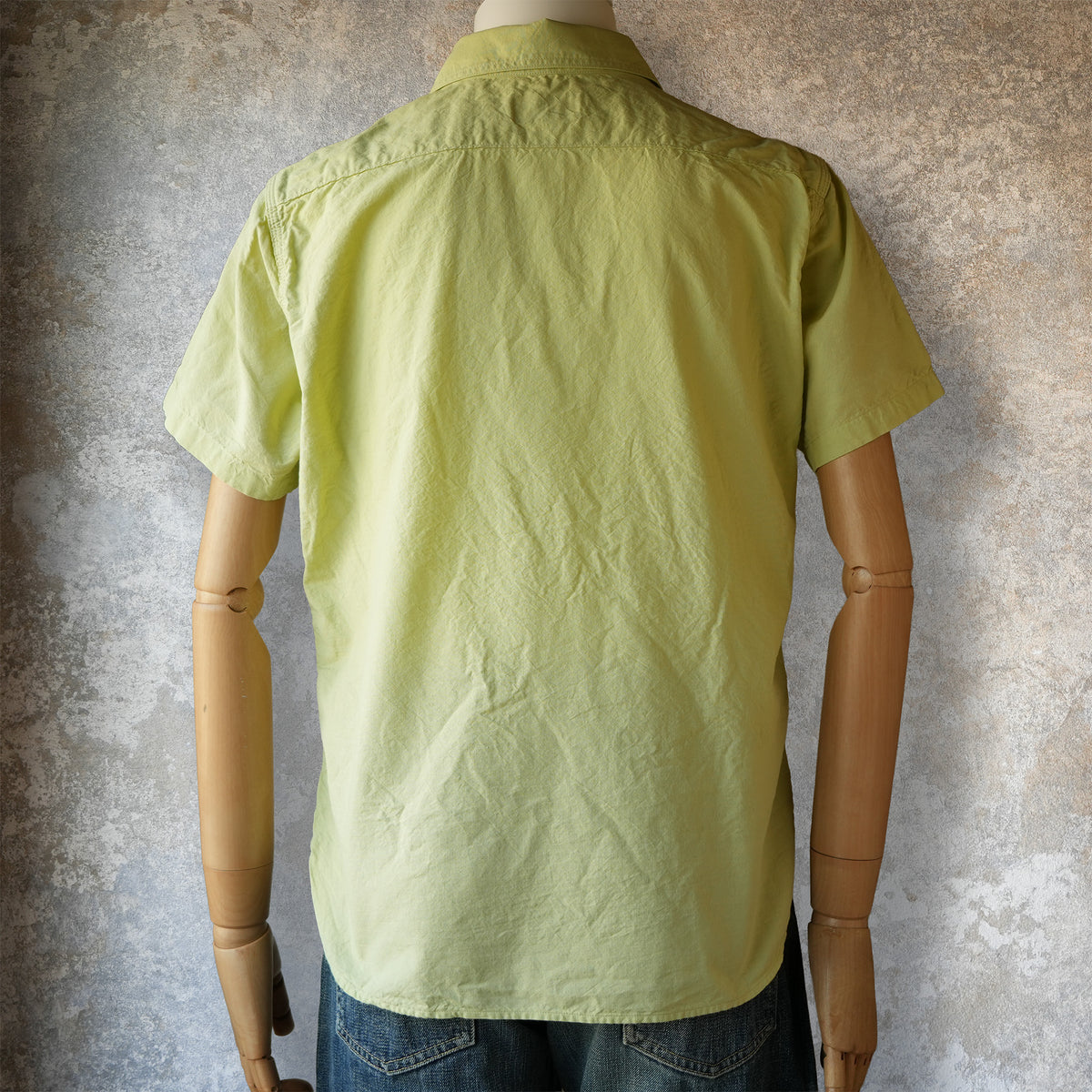 DELUXEWARE_WWS-33S_SHORT WORK SHIRT_GRNYEL