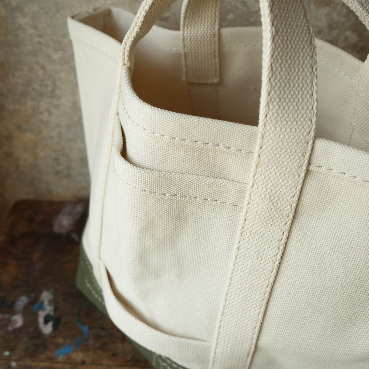 WORKERS_Tool Bag, Medium-Short Handle, Ecru x OD