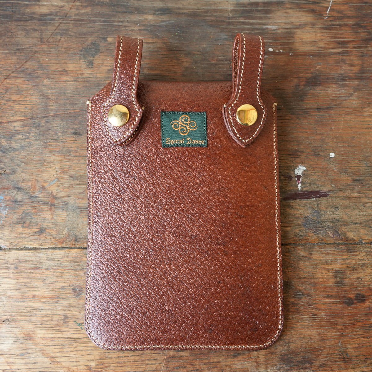 SpiralDance_Mobile holster_Wild Boar Leather_Brown