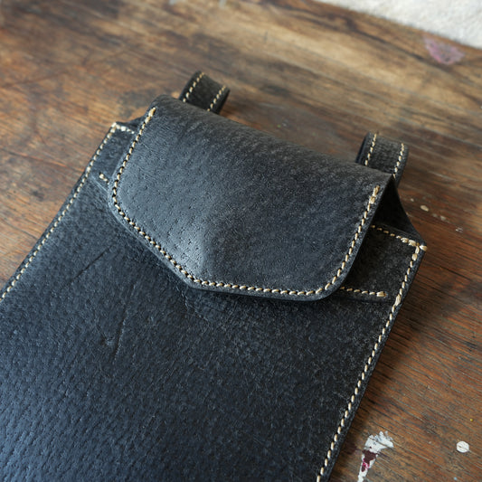 SpiralDance_Mobile holster_Wild Boar Leather_Black